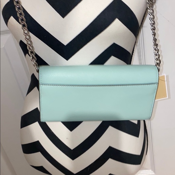 HP🎉NEW Michael Kors Saffiano Leather Wallet/Chain - Picture 5 of 16